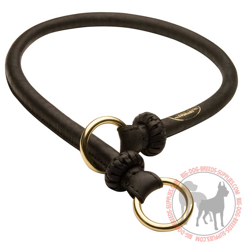 choke collar for dog obedience training Braided choke dog collar ...