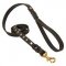 Staggering Leather Dog Leash with Brass Studs