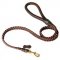 Braided Leather Dog Training Lead with Round Handle