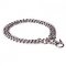 "Double Chain" Stainless Steel Dog Collar with 2 Rows of Chains - 1/9 inch (3 mm)