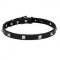 "A La Mode" Dog Collar of Natural Leather and Studs Decoration - 3/4 Inch (20 mm) Wide