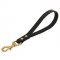 Short Leather Dog Leash - Training Pull Tab