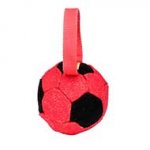 'Soccer Fan' Bright Design French Linen Dog Bite Ball