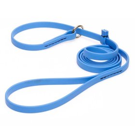 Solid Blue Biothane dog Leash and Collar Combo