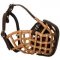 Leather Basket Dog Muzzle for Attack / Agitation Training