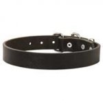 Comfortable Leather Dog Collar with Adjustable Buckle