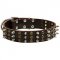 Fashionable Leather Dog Collar with Spikes and Studs