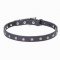 "Stellar" Leather Dog Collar with Silver-like Stars Adornment