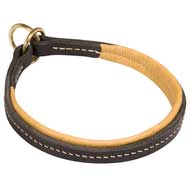 Leather Choke Dog Collar for Training and Walking Activities