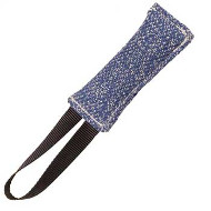 Top quality French Linen Dog Bite Tug with 2 Handles