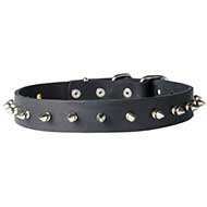First-rate Fashionable Leather Spiked Dog Collar