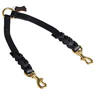 Dog Coupler Leash For Walking With Decoration Of Leather