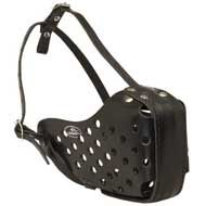 Attack / Agitation Training Leather Dog Muzzle