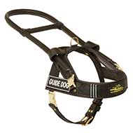 Leather Dog Harness for Guide and Assistance