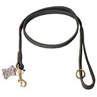 Stitched Leather Leash for Dog Training, Walking, Police Tracking and Patrolling