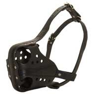 Extra Strong Leather Dog Muzzle for Attack Training