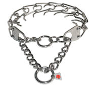 Medium stainless steel prong collar 23" for Mastiff