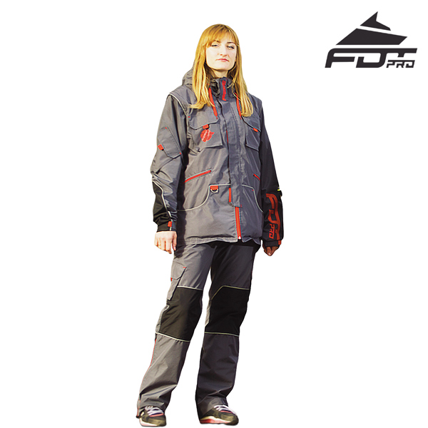 Protection Dog Training Suit of Grey Color for All Weather Use