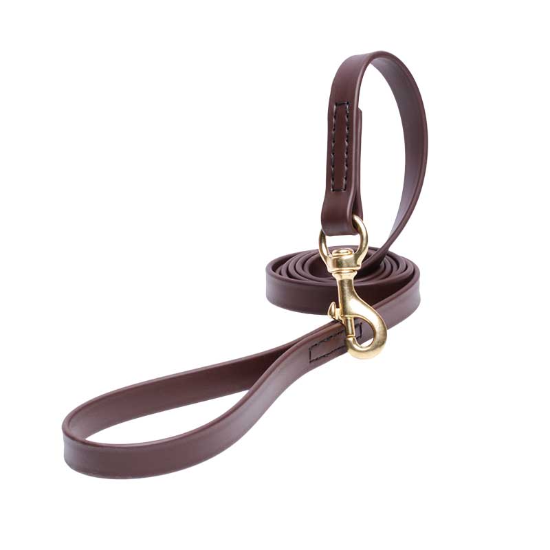 Brown Waterproof dog Leash Made of Biothane - Click Image to Close