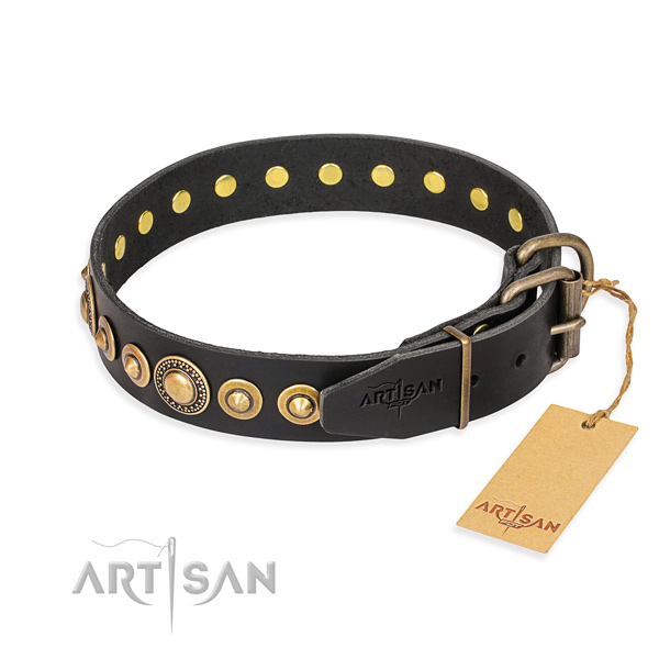 Durable leather collar crafted for your doggie