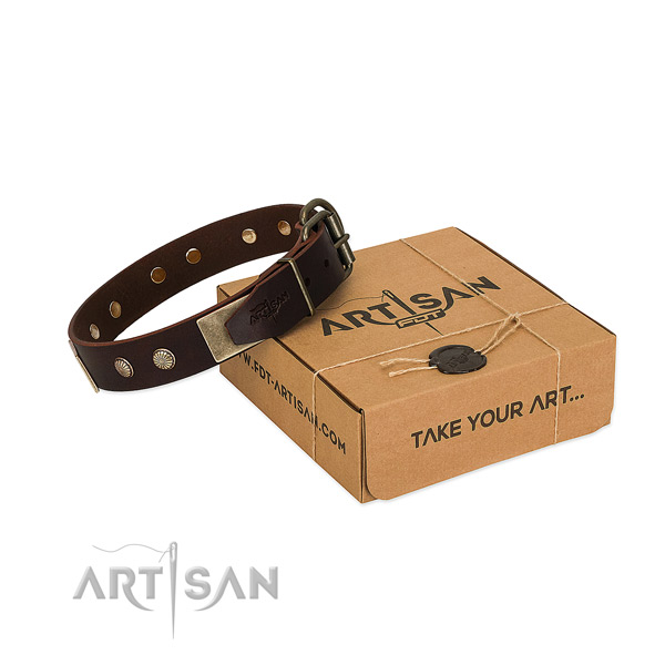 Durable decorations on dog collar for daily use