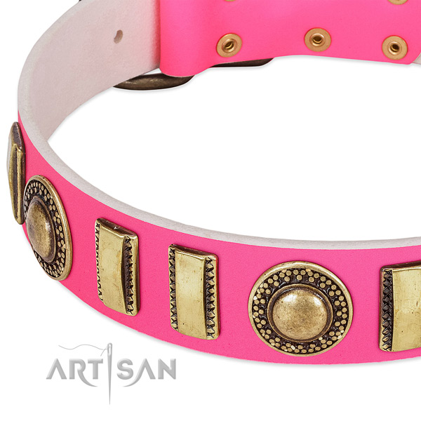 Top rate leather dog collar for your impressive pet