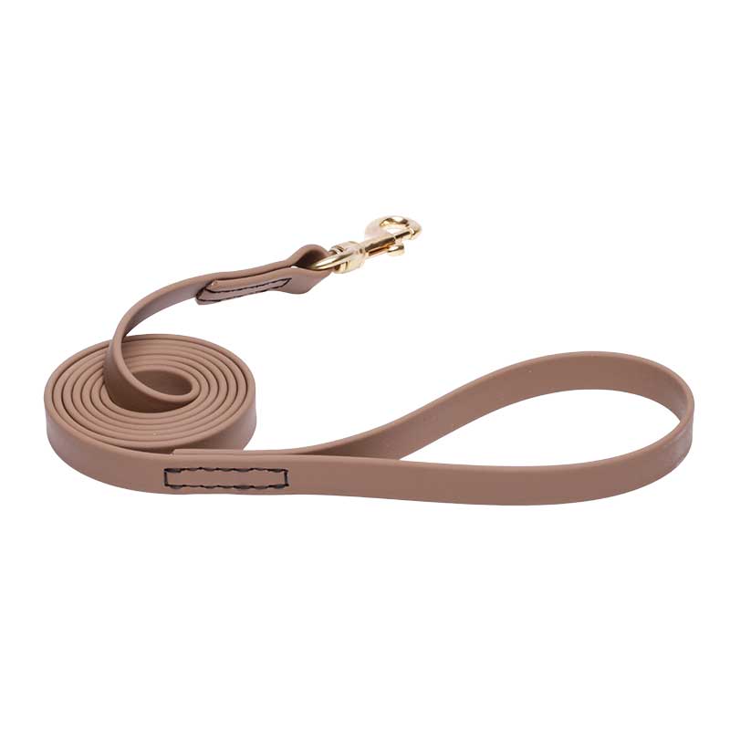 Khaki Waterproof dog Leash Made of Biothane