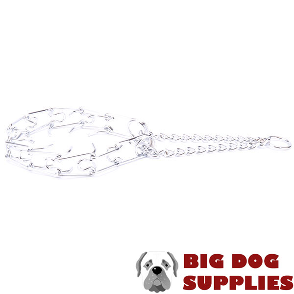 Top notch chrome plated pinch collar for obedience training