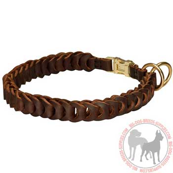 Leather Choke Collar for Dog Walking and Training