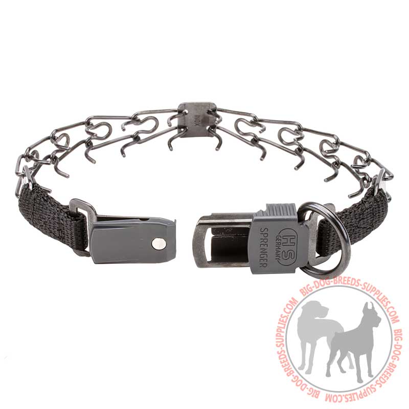 Pinch Collar of Black Stainless Steel for Behavior Correction 1/11