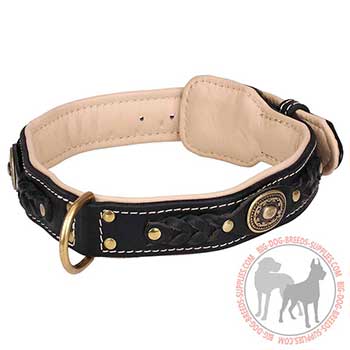 Leather Dog Collar with Smart Decoration
