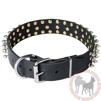 Dog leather collar reliable material