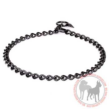 Professional Training Choke Dog Chain of Black Stainless Steel