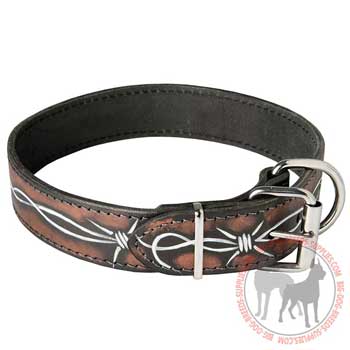 Training Leather Collar for Large Canines