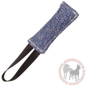 Dog tug bite french linen handcrafted