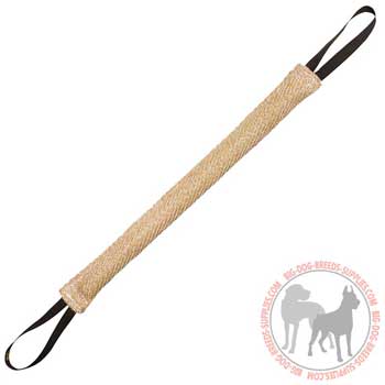 Dog bite tug jute for retrieve training and bite work