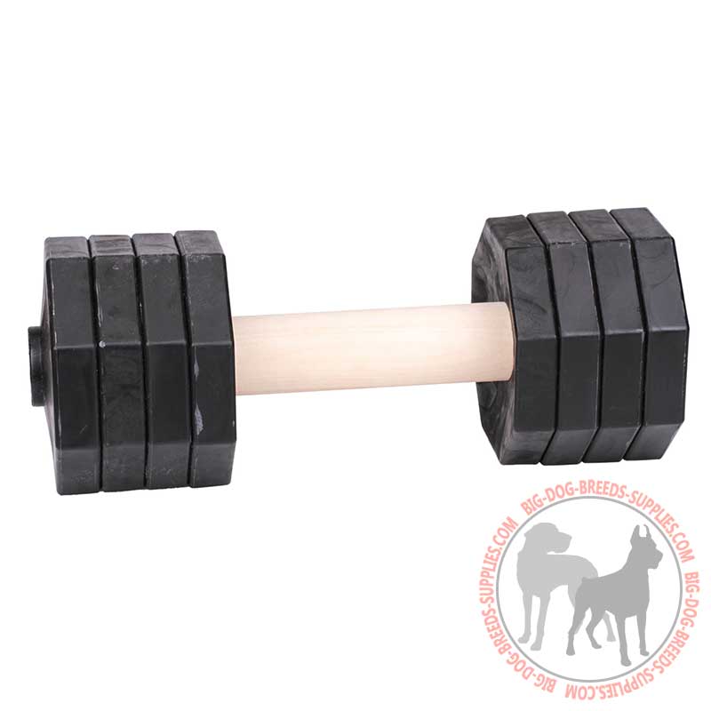 Wooden Dog Dumbbell With Removable Plastic Weight Plates For Retrieve Dog Dumbbell With Plastic Plates Reliable Training Of Wood