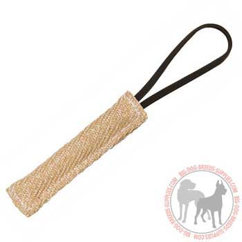 Durable dog tug with handle for more prosperous bite training