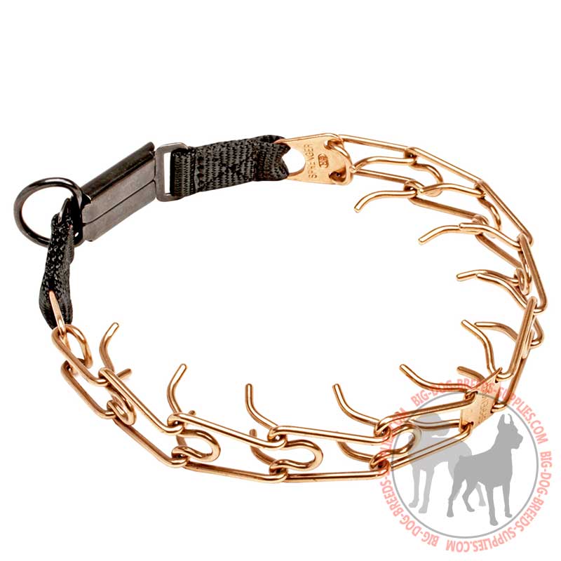 'Briar Patch' Dog Pinch Prong Collar with Click Lock Buckle of Curogan - 1/8 inch (3.2 mm)