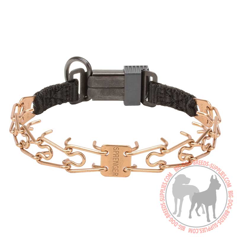 'Easy Taming' Dog Pinch Collar Produced of Curogan Alloy with Prong Diameter 1/11 inch (2.25 mm)