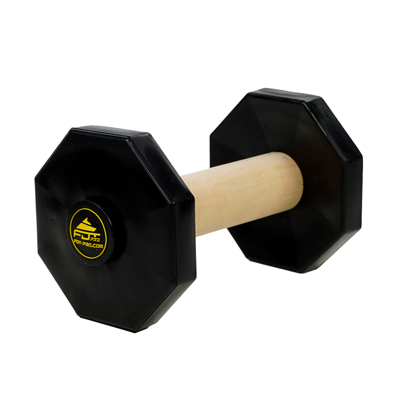 Dog Training Dumbbell of Hardwood with Removable Weight Plates - 1.4 lbs (650 g)