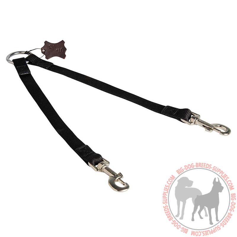 Super Quality Nylon Stitched Coupler for Walking 2 Dogs