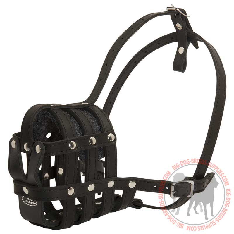 New Awesome Super Ventilated Leather Basket Muzzle