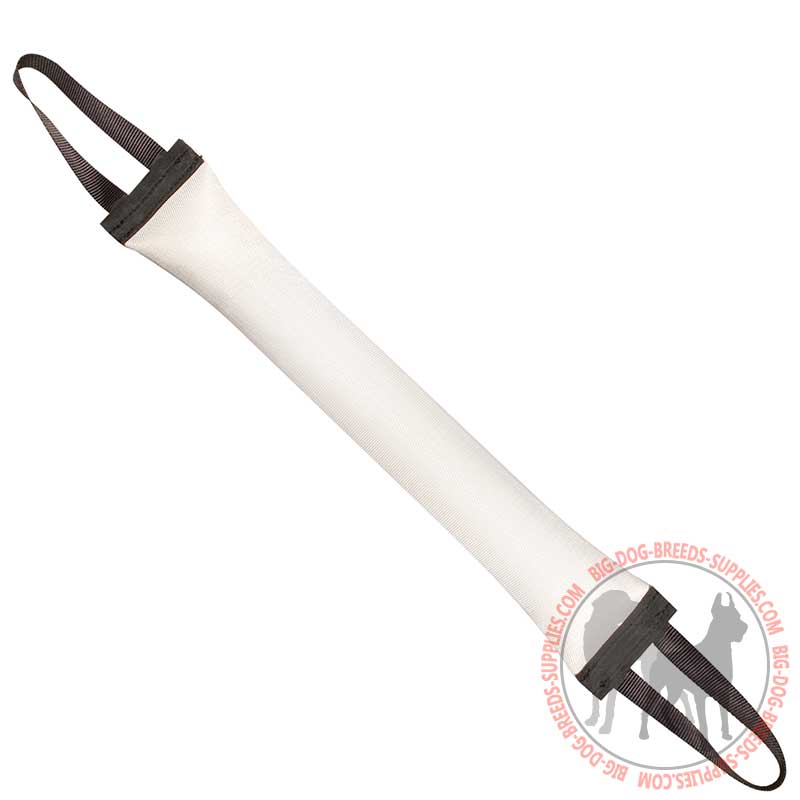 Long Fire Hose Tug with Two Handles for Bite Training Experienced Dog