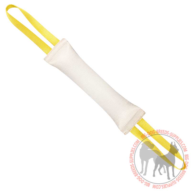 Puppy Bite Tug With 2 Handles made of Fire Hose - Click Image to Close