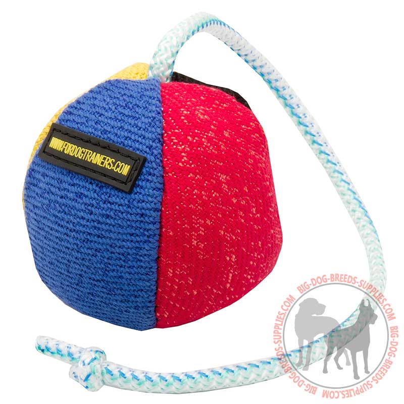 French Linen Colored Bite Dog Toy - 3 1/2 inch (9 cm) in diameter