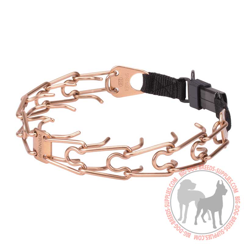 'Under Control' Dog Pinch Prong Collar of Curogan - 1/6 inch (4.0 mm)