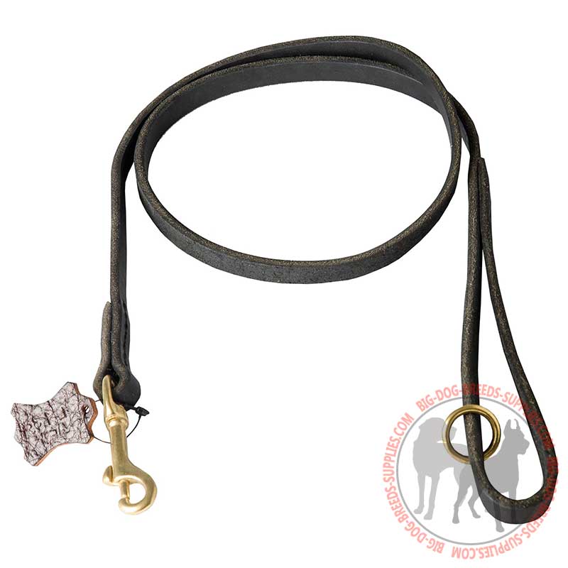 Stitched Leather Leash for Dog Training, Walking, Police Tracking and Patrolling