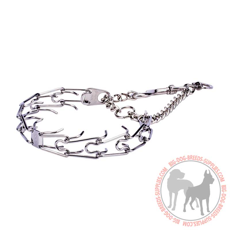 Herm Sprenger Dog Pinch Prong Collar of Stainless Steel - 1/8 inch (3.2 mm)