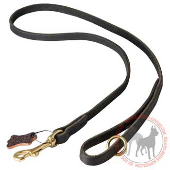 Stitched Leather Leash for Dog Training